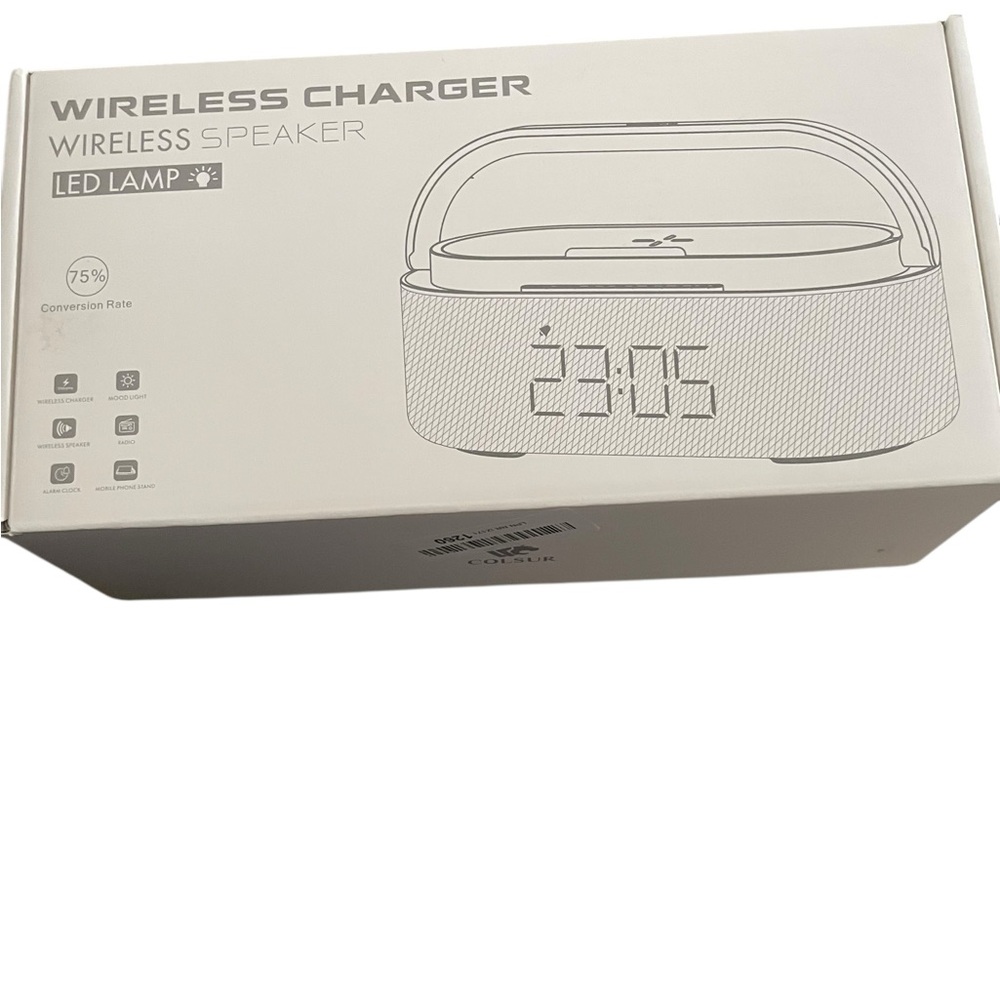 Portable Bluetooth Speaker with Alarm Clock and Phone Charger NWT - Picture 3 of 8